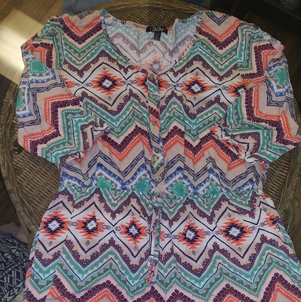 Tribal Mid sleeve Romper